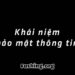 Khái niệm bảo mật thông tin